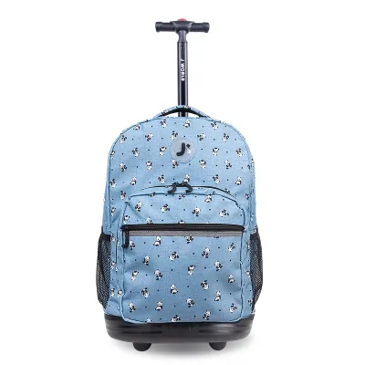 J World New York Sunrise Kids Rolling Backpack - Panda