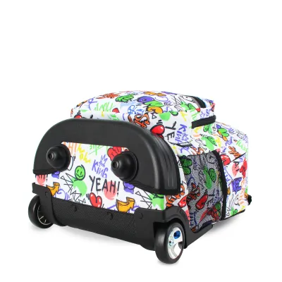 J World New York Sunrise Kids Rolling Backpack - Street Art