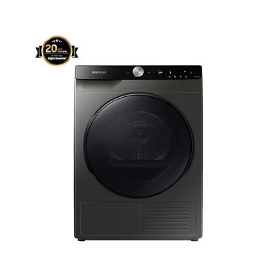 Samsung 9 KG Heat Pump Dryer, Front Load, AI Dry,17 programs, Color inox Silver Model &ndash; DV90T7240BX