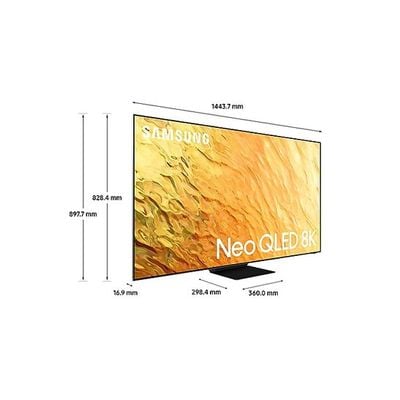 Samsung  Smart TV Neo QLED 8K QN800B 65 Inch Sand Black Quantum HDR 32x Dolby Atmos (2022)