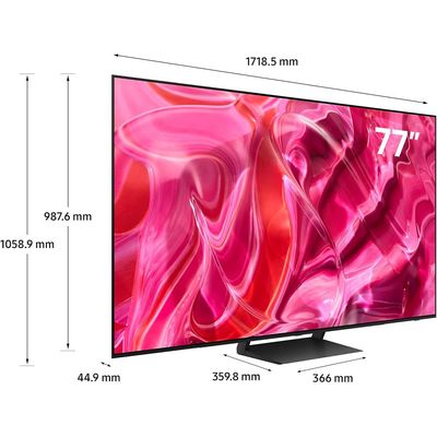 Samsung S90C, 77 Inch, OLED, Smart TV, QA77S90CAUXZN Black (2023, Neural Quantum Processor 4K, LaserSlim Design, Motion Xcelerator Turbo Pro)