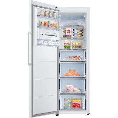 Samsung 315 Liter Upright Freezer Single Door Power Cool Digital Inverter Compressor White RZ32M7120WW- International Version