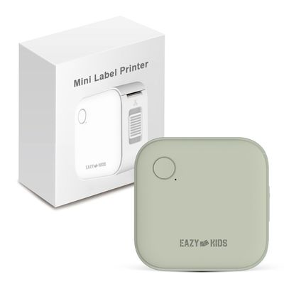 Eazy Kids Mini Label Maker Printer with 180 Labels Roll, Smart App Control for Home, Office, School - Green