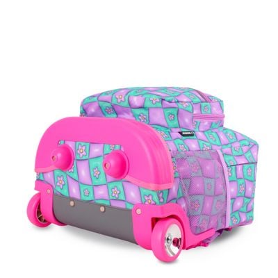 J World New York Sunrise Kids Rolling Backpack - Puffy Flower