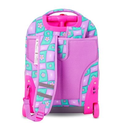J World New York Sunrise Kids Rolling Backpack - Puffy Flower