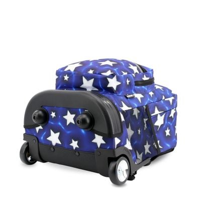 J World New York Sunrise Kids Rolling Backpack - Puffy Star