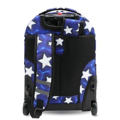 J World New York Sunrise Kids Rolling Backpack - Puffy Star