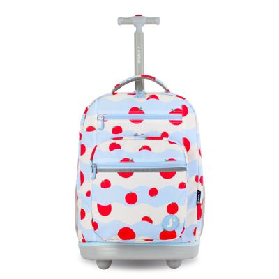 J World New York Sunrise Kids Rolling Backpack - Floating Apple