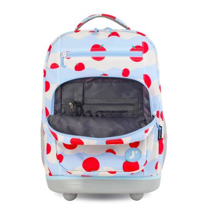 J World New York Sunrise Kids Rolling Backpack - Floating Apple