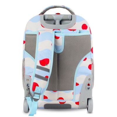 J World New York Sunrise Kids Rolling Backpack - Floating Apple
