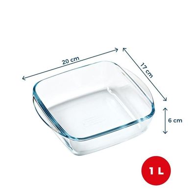 Pyrex Air Fryer Square Dish 1L – Compact Heat-Resistant Glass Bakeware for Air Fryer and Oven Use Pyrex Air Fryer Square Dish 1L – Compact Heat-Resistant Glass Bakeware for Air Fryer and Oven Use