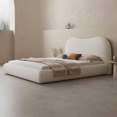 Maple Home Bed Frame Fleece Fabric Wrap Wooden Platform Bed Upholstered Premium Bedroom Apartments Villa Beds(Queen 160*200)