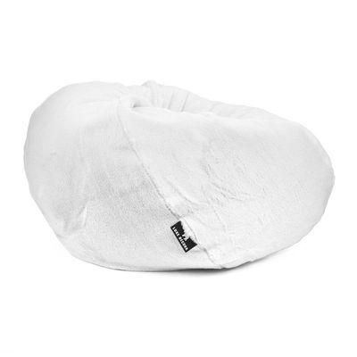 Luxe Decora Cocoon | Plush Short Hair Fur Bean Bag for Ultimate Comfort and Style | With Polystyrene Beads Filling | Best for Kids and Adults (White, Large)