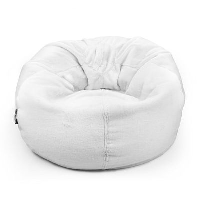 Luxe Decora Cocoon | Plush Short Hair Fur Bean Bag for Ultimate Comfort and Style | With Polystyrene Beads Filling | Best for Kids and Adults (White, X-Large)