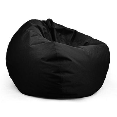 Jumbble Warper Outdoor Bean Bag | Water-Repellent Fabric | Comfortable Indoor & Outdoor Seating | Durable & Lightweight | Easy to Clean | Kids & Adults (Black, X-Large)