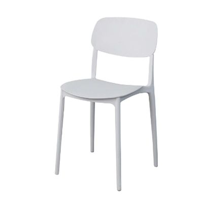 Mahmayi UL UT-C100 Stackable Plastic Chair Durable PP Material Lightweight Space-Saving Design for Home, Office and Cafeteria - White