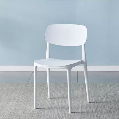 Mahmayi UL UT-C100 Stackable Plastic Chair Durable PP Material Lightweight Space-Saving Design for Home, Office and Cafeteria - White