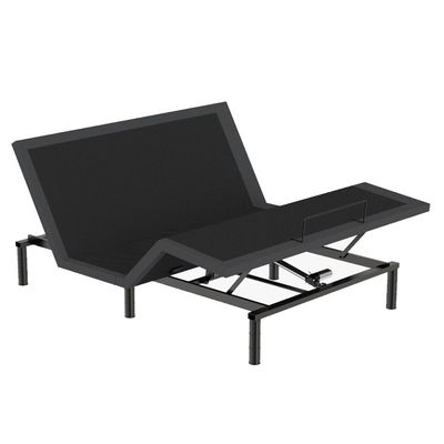 FLEXISPOT ME S5Q Queen Size Electric Adjustable Bed Frame with Zero Clearance Base Dual Quiet Motor Lift System, Wireless Remote Control - Black