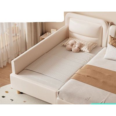 Wooden Baby Cot for Boys with Safety Guard – Durable Infant Bed
