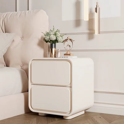 Modern Style Bedroom Nightstand Solid Color