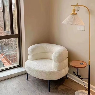 Modern Accent Chair, Lazy Sofa Accent Chair, Curved Design backrest for Living Room Bedroom