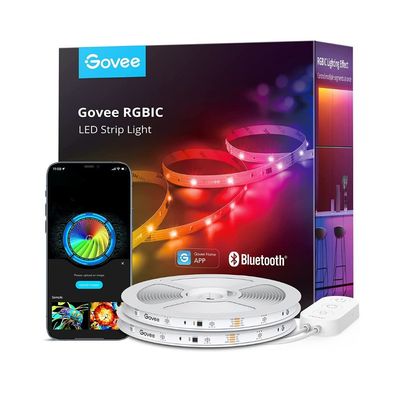 Govee RGBIC LED Strip Lights, DIY Multiple Colors, Color Changing LED Lights Music Sync, Indoor, 65.6ft (H617E)
