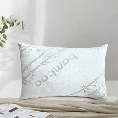 100% Waterproof Pillow Protector Bamboo Fabric , Standard Size 50x75cm , White