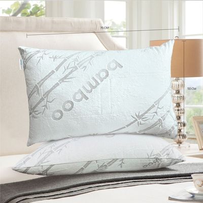 100% Waterproof Pillow Protector Bamboo Fabric , Standard Size 50x75cm , White