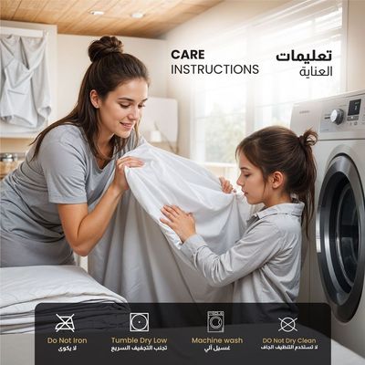 100% Waterproof Mattress ProtectorTerry Cotton Fabric , Queen Size 150x200+30cm , White
