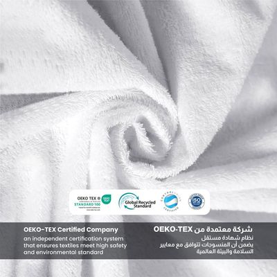 100% Waterproof Mattress ProtectorTerry Cotton Fabric , Queen Size 160x200+30cm , White