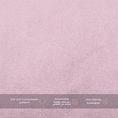Velvet Pregnancy Pillow G-Shape Full Body Pillow 70x140cm  With Removable Cover, Pink
