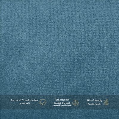 Velvet Pregnancy Pillow G-Shape Full Body Pillow 70x140cm  With Removable Cover, Teal