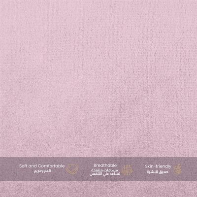 Velvet Pregnancy Pillow U-Shape Full Body Pillow 70x140cm  With Removable Cover, Pink