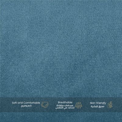 Velvet Pregnancy Pillow U-Shape Full Body Pillow 70x140cm  With Removable Cover, Teal