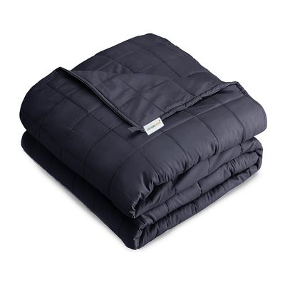Weighted Blanket 100% Cotton ,7 Layer Quilted Blankets with Glass Beed 6.8kg ,150cm x 200cm , Grey
