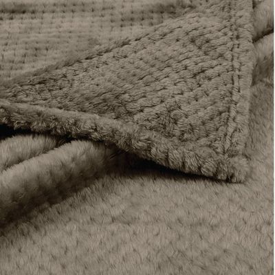 Tranquil Plaid Blanket Single Size 150x200cm ,Brown 