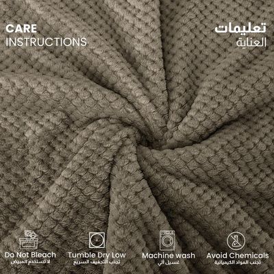 Tranquil Plaid Blanket Single Size 150x200cm ,Brown 