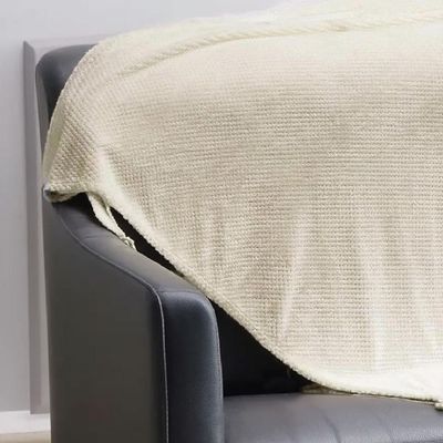 Tranquil Plaid Blanket Single Size 150x200cm , Cream  