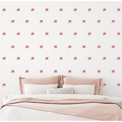 StickieArt Pattern: Roses Wall Stickers, Home Decoration DIY Removable Wall Decals for Living Room Bedroom, Large, 60 X 90 cm, STA-433 