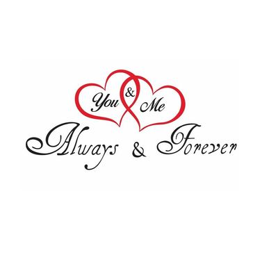 StickieArt Quote: "You & Me..." Wall Stickers, Home Decoration DIY Removable Decals for Living Room Bedroom, Large, 60 X 90 cm, STA-437