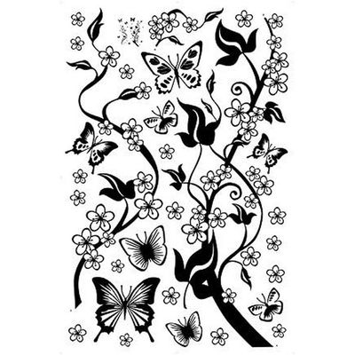 StickieArt Butterfly Contrast Wall Stickers, Home Decoration DIY Removable Wall Decals for Living Room Bedroom, Large, 60 x 90 cm, STA-181