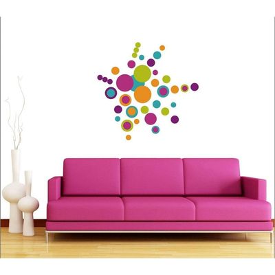 StickieArt - Colorful Circles Wall Decal - Medium - 50 x 70 cm - STA-115