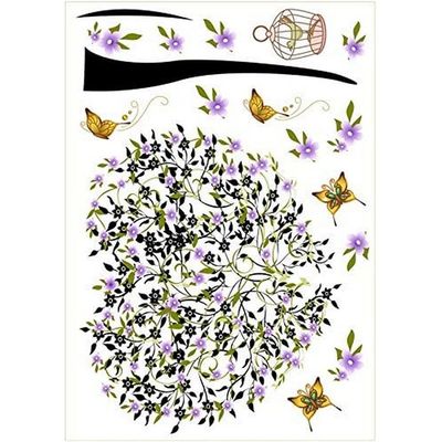 StickieArt Tree Heart Wall Stickers, Home Decoration DIY Removable Wall Decals for Living Room Bedroom, Medium, 50 x 70 cm, STA-176 