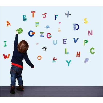 StickieArt Colorful Alphabets Wall Stickers, Home Decoration DIY Removable Wall Decals for Living Room Bedroom, Medium, 50 x 70 cm, STA-123