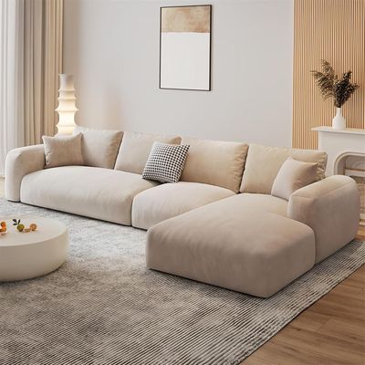 Kerter Fleece Fabric Multifunction Sofa Set - Overstuffed Design, Adjustable Armrests, Durable Wood Frame, Extra Padded Comfort, Modern Style Living Room Sofa Set