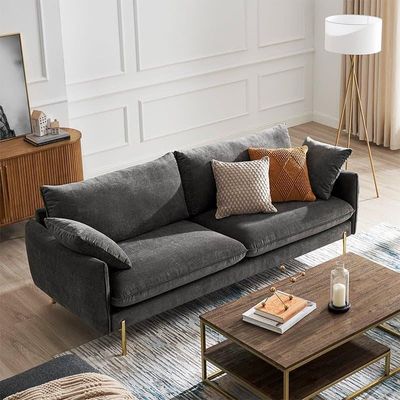 Nikolai 2-Seater Sofa Couch - Grey