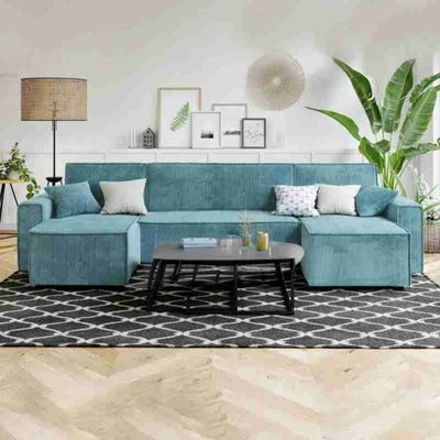 Akra Style Modular Sectional Sofa U-Shaped Sleeper Sofa