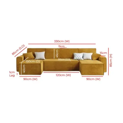 Akra Style Modular Sectional Sofa U-Shaped Sleeper Sofa