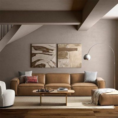 Lotus 4-Seater Sectional Sofa Brown Lotus 4-Seater Sectional Sofa Brown