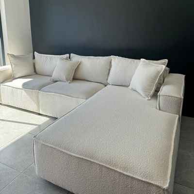 Odoq 3-Seater Boucle L-Shape Sofa Odoq 3-Seater Boucle L-Shape Sofa